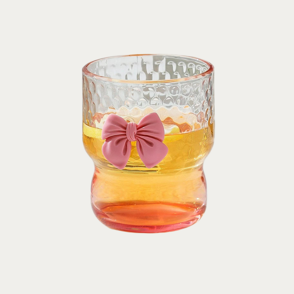 Cartoon Bow Glass Cup