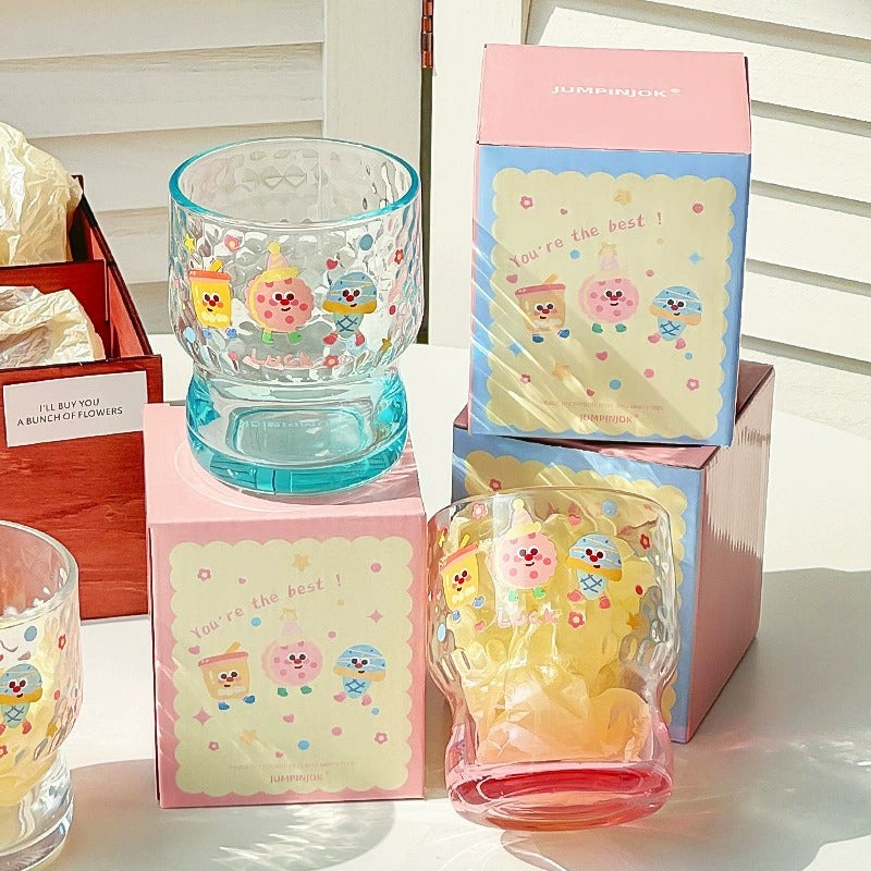 Cartoon Color-Sprayed Glass Cup