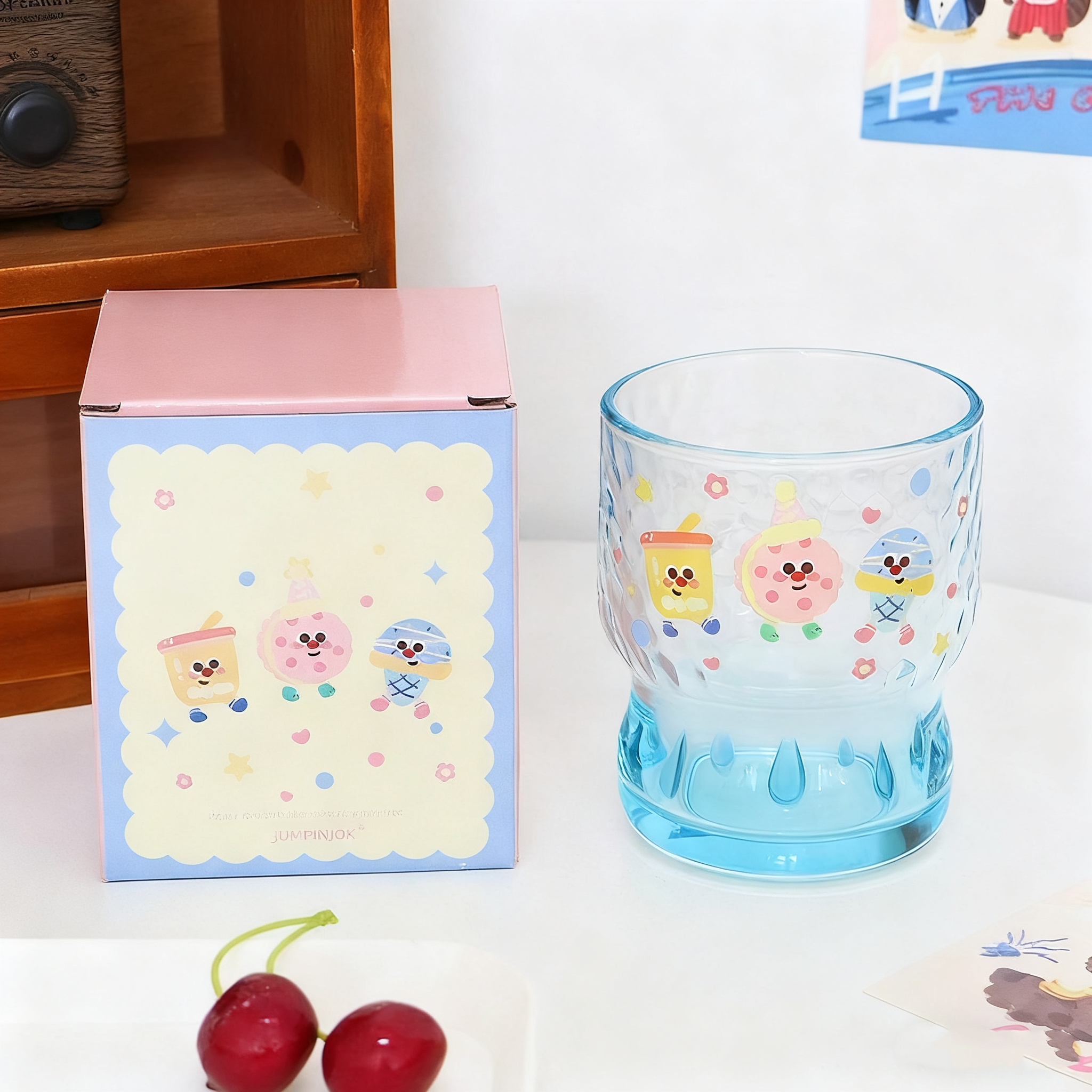 Cartoon Color-Sprayed Glass Cup