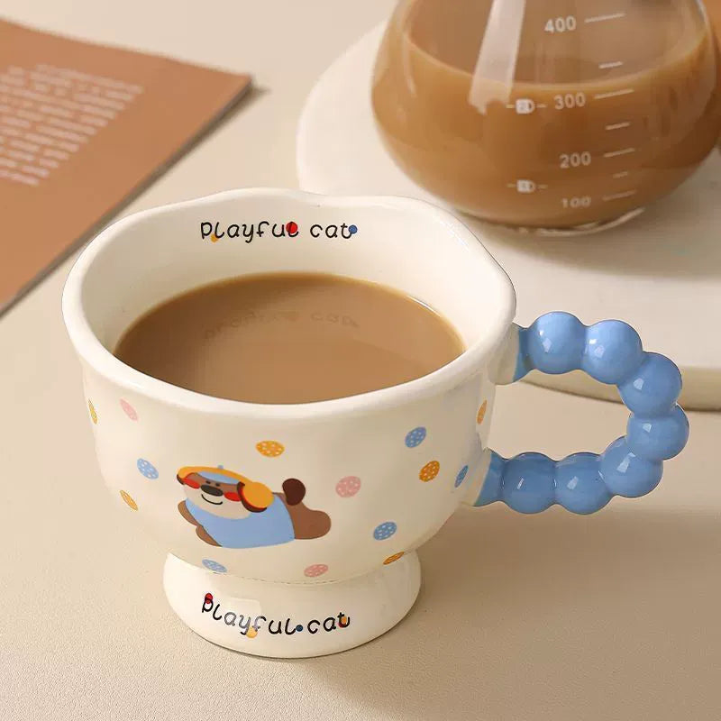 Cute Polka Dot Ceramic Mug