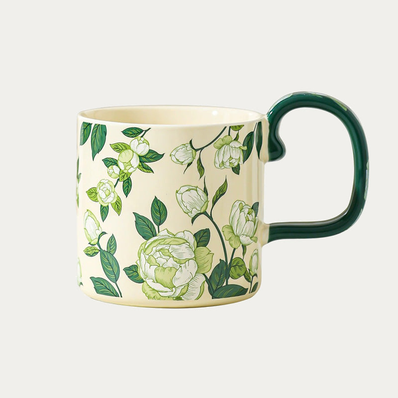 Modern Minimalist Floral Ceramic Mug